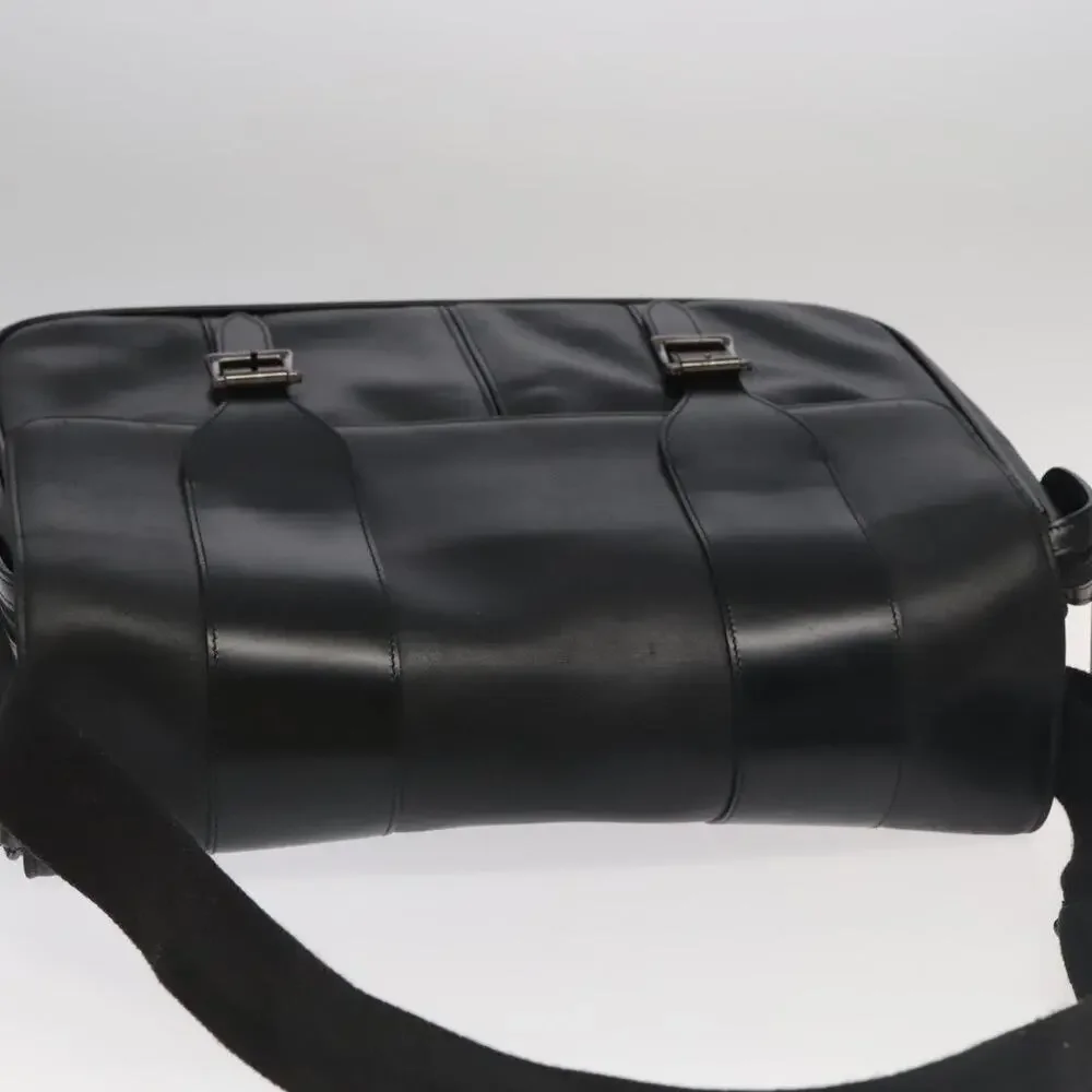 Versace Leather Shoulder Bag Black
